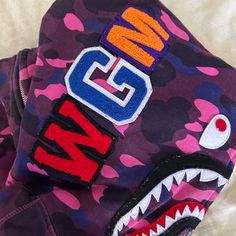 Size L Please Let Me Know Bape Purple, Bape Sweater, Bape Hoodie, Colorful Hoodies, Color Purple, Let Me Know, Zip Ups, Men Sweater, Let Me