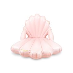 an inflatable chair that is shaped like a shell