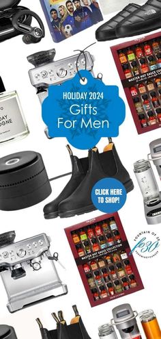 the holiday gifts for men are on display