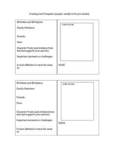 a blank sheet with three different sections for the same page, and two separate sections for each