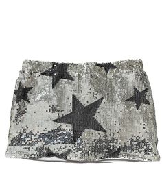 Rockstar Mini Sequin Skirt Fit:True To Size Care: Wash, Dry Clean Sparkly Sequin Skirt, Navy Sequin Skirt, Mini Skirt Sequin, Glittery Concert Outfit, Silver Sparkly Skirt, Beaded Mini Skirt, Rock Style Party Bottoms For Spring, Rock Style Spring Party Bottoms, Rock Style Mini Skirt For Party