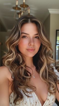 40 Heavy Highlights On Dark Hair Hairstyles That Will Make You Feel Like a Bombshell Highlight On Dark Hair, Blonde Honey Highlights, Highlights Around The Face