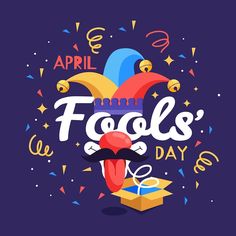 an image of a clown's face with the words fools day on it