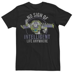 a black t - shirt that says no sign of intelligent life anywhere