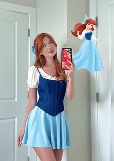 Cute Hot Halloween Costumes Women, Modern Aurora Costume, Unique Disney Costume, Old Movie Halloween Costumes, Giselle Halloween Costume, Pochohauntus Costume, Disney Princess Rave Outfits, Halloween Costumes Women Disney Princess, Ariel Outfit Ideas Casual