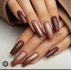 Brown Cat Eye Nails Design, Caramel Nails Design, Brown Nail Ideas, Pink Heart Nails, Rockabilly Nails, Nail Ideas Trendy, Nail Artwork, Quick Dry Nail Polish, Brown Nail