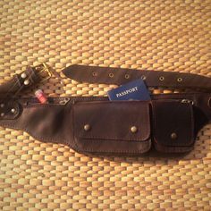 Leather Utility Belt Bag | Fanny Pack | Waist Purse - EXPLORER - Leather Utility Belt Battle Belt, Florist Tools, Waist Purse, Travel Belt, Money Cards, Belt Purse