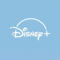 the logo for disney plus is shown on a blue background with an airplane in the sky