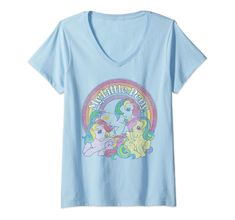 a women's t - shirt with an image of three ponies on it