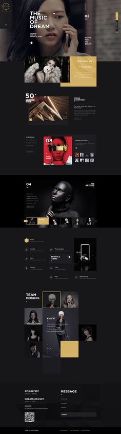 a black and gold website design