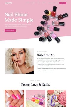 Nail Art Website Design, Nail Salon Website Design Inspiration, Nail Salon Website Design, Nails Graphic Design, Painting Website