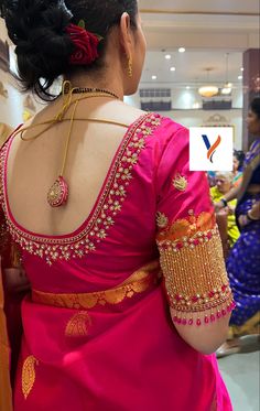 #sareeblousedesigns #handembroidery #handwork #bespoke Blouse With Hand Work, Blouse Work For Silk Saree, Designer Blouse Work, Silk Saree Blouse Designs Latest Aari Work, Blouse Design For Wedding Saree, Traditional Blouse Embroidery Designs, Blouse Designs For Embroidery Sarees, Wedding Blouse Designs Back Neck, Blouse Hand Designs Work