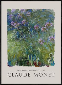 a painting of purple flowers on a green field with the words, galantus flowers, 1911