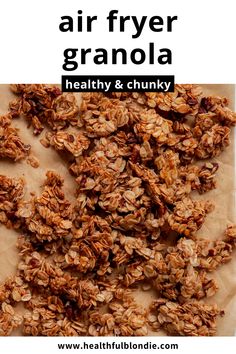 healthy granola recipe with text overlay