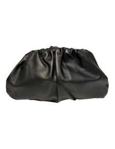 Steven Dann Large Leather Pouch Clutch in black. Leather clutch. Single compartment. Magnetic frame closure. Leather strap included inside. 100% leather. Imported. Black Leather Rectangular Pouch, Black Leather-lined Pouch Clutch, Modern Black Clutch In Soft Leather, Black Travel Clutch With Dust Bag Included, Black Leather Formal Pouch, Elegant Black Pouch Wallet, Modern Black Soft Leather Clutch, Black Textured Leather Pouch Shoulder Bag, Leather Clutch Pouch With Dust Bag