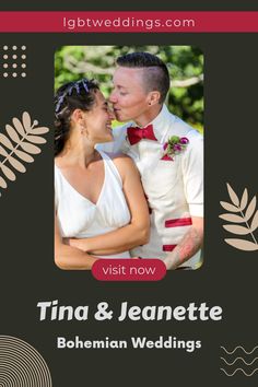 a couple kissing each other in front of a black and white photo frame with the words,