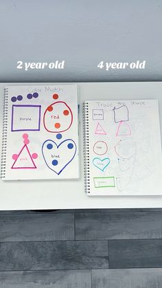 We taught our 2 year old her colors pretty quickly, and now we’re focusing on shapes. I created these activities in one day and have them prepped for the next few weeks.   We do 1-3 learning journals a week. & I noticed having them prepped in advance has been a life saver! I am creating these with our 2 year old in mind, but always create a similar activity for our 4 year. Our 4yo didn’t grow up on learning journals but these have been a great way for him to practice following directions.  So here are 7 learning journal activities that teach shape recognition, naming shapes, matching shapes, shape word vocabulary as well as fine motor skills and spacial awareness. Toddler Learning Journal 2 Year, Journal Activities, Word Vocabulary, Shapes Matching, Matching Shapes, Learning Journal, Shape Activities, Toddler Milestones, Teaching Shapes