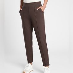 Waist 16" Without Stretch Inseam 31" Front Pockets Two Back Zipper Pockets Color: Dark Brown Heather Great Pant For Fall And Winter Tapered Pant, Camo Jogger Pants, Athleta Leggings, Black Cropped Pants, Work And Travel, Perfect Pant, Jumpsuit Trousers, Tapered Pants, Law School