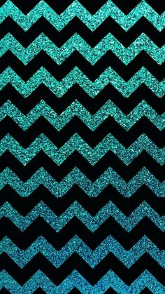 blue glitter chevrons on black background