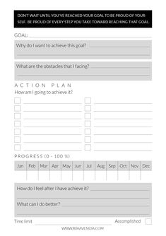 a printable goal sheet with the words, what do i need to know?