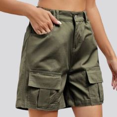 Add a pop of colorful to your summer wardrobe with our women's color cargo jean shorts from the 2024 Summer Collection.Distinctive Features: Fashion Forward: These cargo jean shorts are the epitome of chic, adding a touch of street vibe style to any outfit. Bold Color Palette: Drenched in a palette inspired by safari and elevated-rise fashion, these shorts are an ode to the season. Straight Leg Cut: Embrace the straight leg fit of these shorts that flatters any body type and adds a touch of sophistication. Safari-Inspired Cargo Pockets: The cargo pockets add a touch of utility and style, perfect for storing your essentials while on-the-go. Zippers and Buttons: The zipper and button closures add a touch of detail and make these shorts easy to put on and take off. Rubber Closure: The rubber Cargo Jean Shorts, Bold Color Palette, Shorts For Women, Black Sand, Cargo Jeans, Khaki Color, Bold Color, Sand Color, Color Khaki