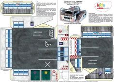 an image of a paper model of a parking lot