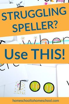 a pile of pictures with the words struggling speller? use this to practice spelling