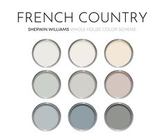 French Country Sherwin Williams Paint Palette, Interior Paint Colors f Light Farmhouse Paint Colors, French Country Color Schemes, Colors For Bedroom Walls, Country Paint Colors, French Country Colors