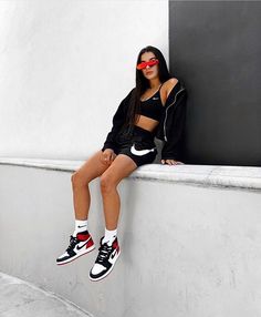 Jordan Outfits Womens, Tomboy Style Outfits, Selfie Ideas, Mode Inspo, Tomboy Fashion, Sporty Outfits, 인물 사진