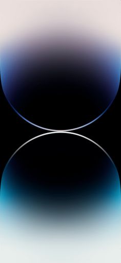 an abstract blue and white background with two curved lines in the center, on top of a black surface