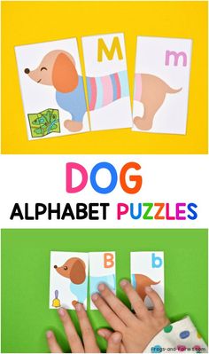 the letter m is for dog alphabet puzzles are fun and easy to play with