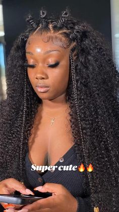 Braided Curly Frontal Wig, Front Braid Back Sew In Hairstyles, Trial Braids Styles, Braids And Weave Hairstyles Black Women, Stitch Braids With Deep Wave Hair, Braids And Curls In The Back, Half Up Half Down Sew In Weave Braid Pattern, Baddie Long Sleeve Outfits, White With A Pop Of Color Outfit