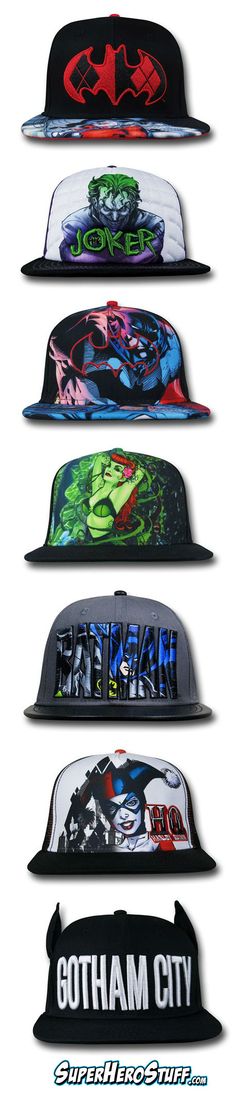 Not New Era but still some pretty Sweet Sublimated Adjustable Batman Hats! Batman Villians, Marvel Hats, Im Batman, Batman Joker, Dc Comic, Man Men