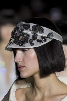 Ralph Russo, Ralph And Russo, Fashion Mask, Diy Hair Accessories, Head Accessories, Boho Festival, Fabric Jewelry, Hand Embroidery Designs, Spring 2017