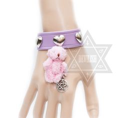 Pastel bear bracelet(Blue,Pink) sold by DEVILISH. Shop more products from DEVILISH on Storenvy, the home of independent small businesses all over the world. Pastel Accessories, Bear Bracelet, Pastel Punk, Outfit Pieces, Pastel Goth Fashion, Kawaii Goth, Fashion Inspiration Board, Harajuku Style