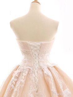 Strapless Lace Ball Gown Prom Dresses For Teens Sweet 16 Quinceanera D – SheerGirl Prom Dresses Long Plus Size, Prom Dress Champagne, Prom Dresses Long Black, Strapless Ball Gown, Prom Dresses Burgundy, Ball Gown Prom Dresses, Gown Prom Dresses, Quinceñera Dresses, Wedding Dresses Lace Ballgown