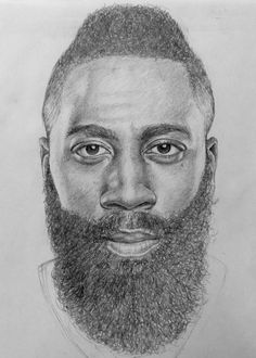 a drawing of a man with a beard