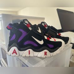 Men Nike Air Barrage Mid Raptors Black Purple: Size 6 Nike Air Barrage Mid, Nike Air Barrage, Nike Shoes Men, Men Nike, Shoes Men, Mens Shoes Sneakers, Men's Nike, Nike Men, Nike Shoes