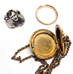 Gold filled etched locket mid century photo necklace. Good used condition with little to no signs of normal wear. Chain has early thumb clasp. Etched with the number 16 on the inside of each side of locket. Comes with vintage picture and frame. Necklace measures 15.5 inches long. Locket measures 5/8ths of an inch across. Mandala Lotus Flower, Frame Necklace, Mandala Lotus, Number 16, Vintage Picture, Photo Necklace, Papua New Guinea, Pitcairn Islands, Lotus Flower