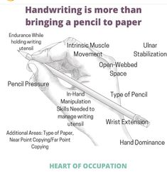 Handwriting Occupational Therapy, Occupational Therapy Pediatric Documentation, Pediatric Occupational Therapy Hand Strengthening, Occupational Therapy Snf, Pnf Techniques Occupational Therapy, Learn Handwriting, Occupational Therapy Assistant, Preschool Fine Motor Activities