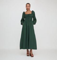 The Scarlett Long Sleeve Nap Dress - Green Shadow Stripe Bride And Prejudice, Green Shadow, Capsule Dressing, Hill House Home, Nap Dress, Maternity Pajamas, Photoshoot Dress, Hill House, House Dress