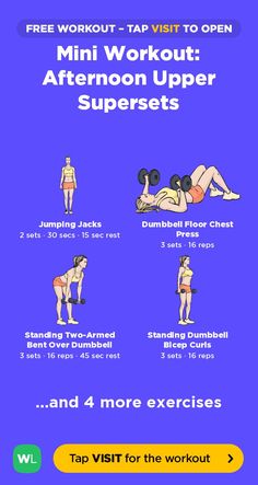 an exercise poster with instructions for the workout