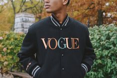 Vogue and Kith Collaborate Again—This Time With a Collegiate Collection | Vogue Vogue Women, Red Cardigan, Cindy Crawford, Track Pants, Quarter Zip, Black Boots