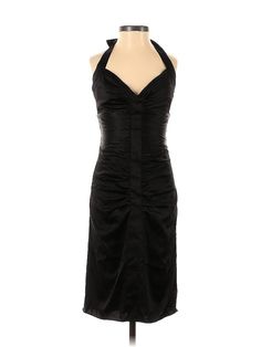 BCBGMAXAZRIA Cocktail Dress Size: 0 Black Dresses - used. 95% SILK, 5% SPANDEX, Halter, Knee Length, Sleeveless | BCBGMAXAZRIA Cocktail Dress: Black Dresses - Used - Size 0 Cocktail Dress Black, Black Cocktail, Black Cocktail Dress, Black Dresses, Dress Black, Knee Length, Cocktail Dress, Women Handbags, Black Dress