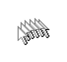 a pixelated image of an object in black and white