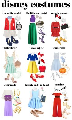 Disney Themed Homecoming Dresses, Group Clothes Outfit, Group Disney Bounding, Disney Villian Outfits, Stitch Inspired Outfits Disney, Closet Costume Ideas, Themed Disney Outfits, Easy Disney Bound Outfits, Characters To Dress Up As