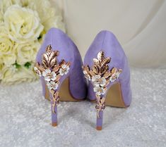 Lavender High Heels, Wedding Heels For Bride, Wedding Shoes Purple, Bridal Shoes Comfortable, Heels For Bride, Lavender Shoes, Shoes Wedding Heels, Bride Design, Comfortable Wedding Shoes