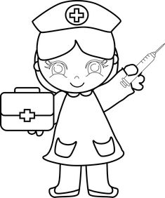 a girl nurse holding a sys in her hand