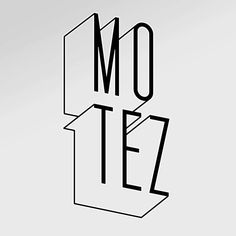 the word mo tez written in black and white on a white background with geometric shapes