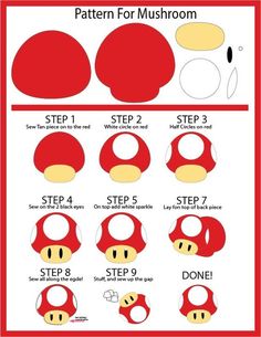 step by step instructions on how to make an easy mushroom for children's crafts